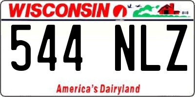 WI license plate 544NLZ
