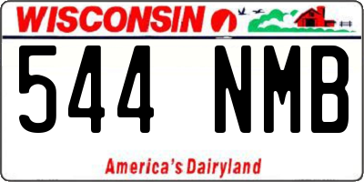 WI license plate 544NMB