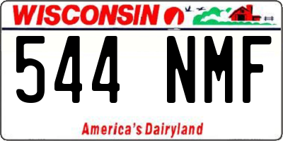WI license plate 544NMF