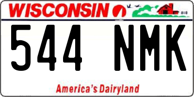 WI license plate 544NMK