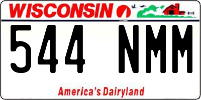 WI license plate 544NMM