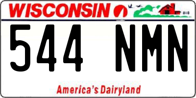 WI license plate 544NMN