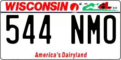 WI license plate 544NMO