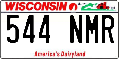 WI license plate 544NMR