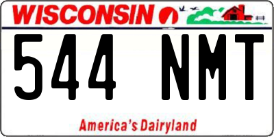 WI license plate 544NMT