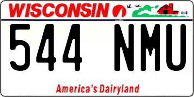 WI license plate 544NMU