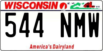 WI license plate 544NMW