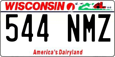 WI license plate 544NMZ