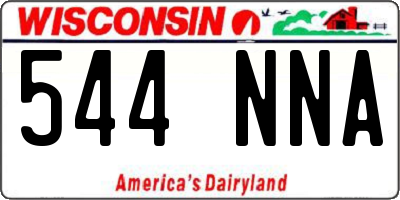 WI license plate 544NNA