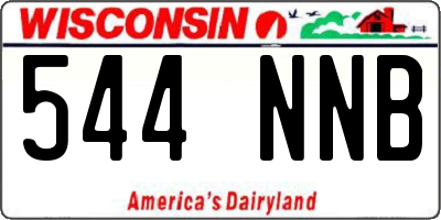 WI license plate 544NNB