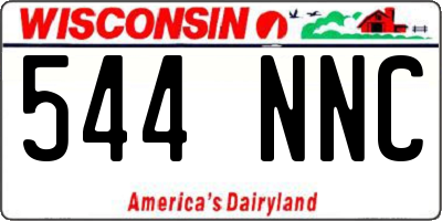 WI license plate 544NNC