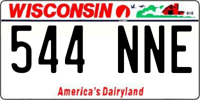 WI license plate 544NNE