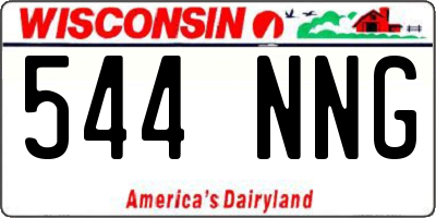 WI license plate 544NNG