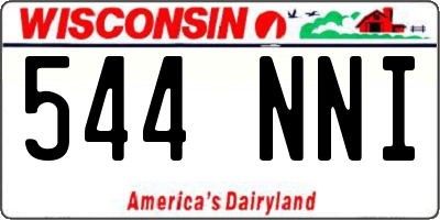 WI license plate 544NNI