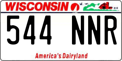 WI license plate 544NNR