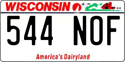 WI license plate 544NOF