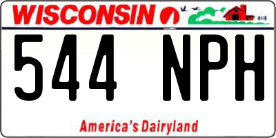 WI license plate 544NPH