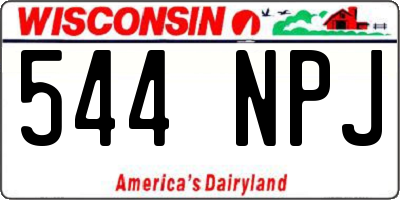 WI license plate 544NPJ