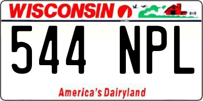 WI license plate 544NPL