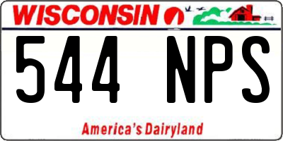 WI license plate 544NPS