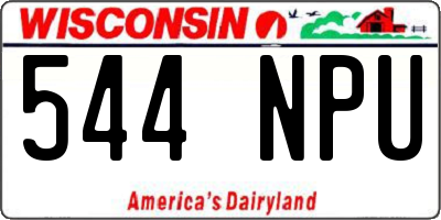 WI license plate 544NPU
