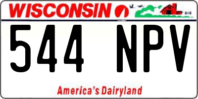 WI license plate 544NPV