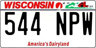 WI license plate 544NPW