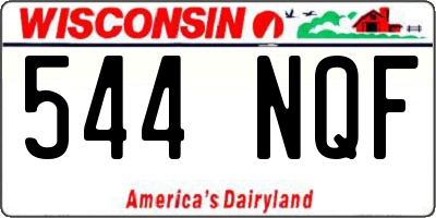 WI license plate 544NQF