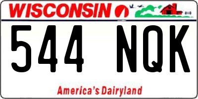 WI license plate 544NQK