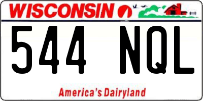 WI license plate 544NQL