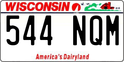 WI license plate 544NQM