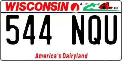 WI license plate 544NQU
