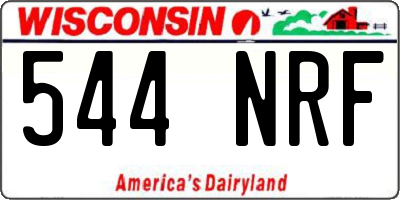 WI license plate 544NRF