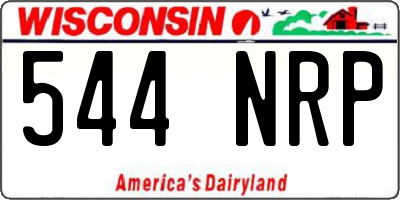 WI license plate 544NRP