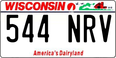 WI license plate 544NRV