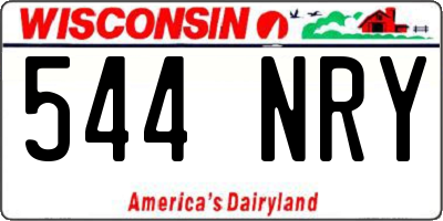 WI license plate 544NRY