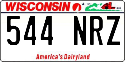 WI license plate 544NRZ