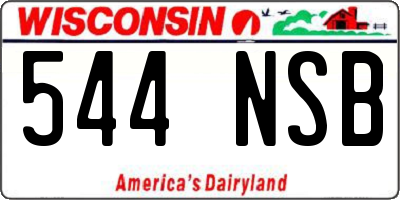 WI license plate 544NSB