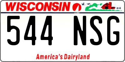 WI license plate 544NSG