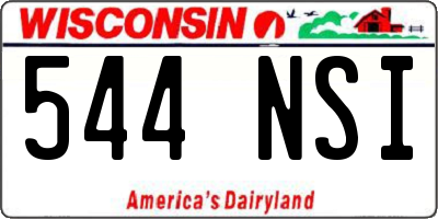 WI license plate 544NSI