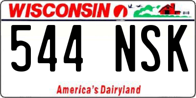 WI license plate 544NSK