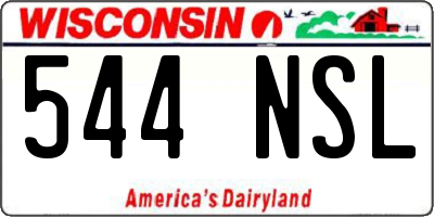 WI license plate 544NSL