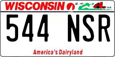 WI license plate 544NSR