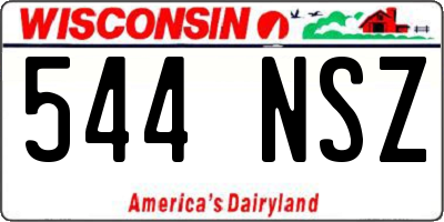 WI license plate 544NSZ