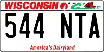 WI license plate 544NTA