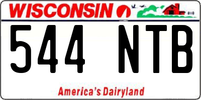 WI license plate 544NTB