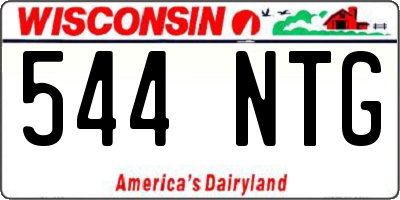 WI license plate 544NTG
