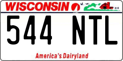 WI license plate 544NTL
