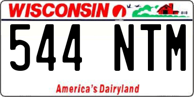 WI license plate 544NTM