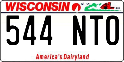 WI license plate 544NTO